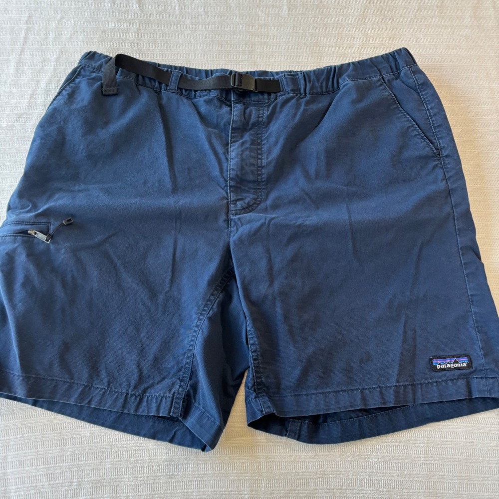 Patagonia Gi III Shorts Mens XXL Navy Blue Organic Cotton Belted 57945 SP19